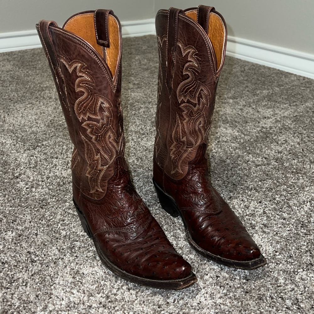 Women’s Lucchese Redwood Augusta Ostrich 7.5 Boots